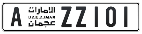 A ZZ101 - Plate numbers for sale in Ajman