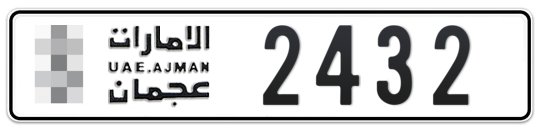  * 2432 - Plate numbers for sale in Ajman