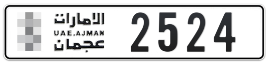  * 2524 - Plate numbers for sale in Ajman