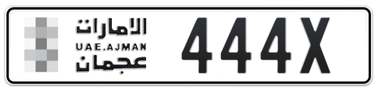  * 444X - Plate numbers for sale in Ajman