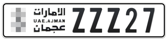 Ajman Plate number  * ZZZ27 for sale on Numbers.ae