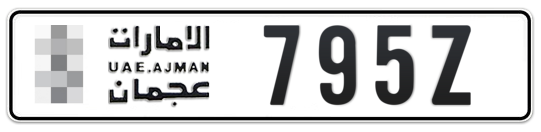 Ajman Plate number  * 795Z for sale on Numbers.ae
