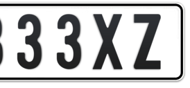 Ajman Plate number A 333XZ for sale - Short layout, Сlose view
