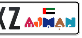 Ajman Plate number A 333XZ for sale - Short layout, Dubai logo, Сlose view