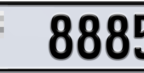 Ajman Plate number  * 88855 for sale - Short layout, Dubai logo, Сlose view