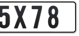 Ajman Plate number C 5X78 for sale - Short layout, Сlose view