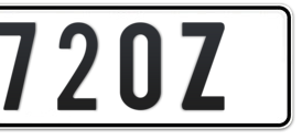 Ajman Plate number C 720Z for sale - Short layout, Сlose view