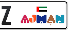 Ajman Plate number C 720Z for sale - Short layout, Dubai logo, Сlose view