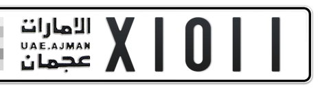 Ajman Plate number  * X1011 for sale - Short layout, Сlose view