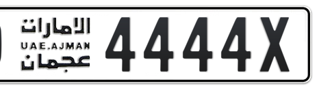 Ajman Plate number D 4444X for sale - Short layout, Сlose view