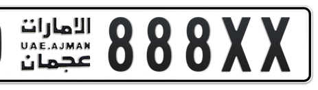 Ajman Plate number D 888XX for sale - Short layout, Сlose view