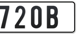 Ajman Plate number  * 720B for sale - Short layout, Сlose view