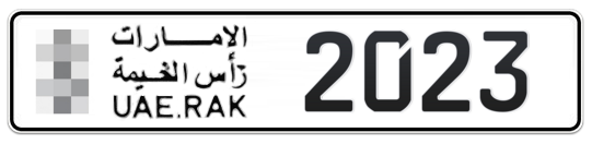  * 2023 - Plate numbers for sale in Ras Al Khaimah