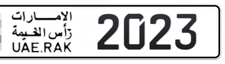 Ras Al Khaimah Plate number  * 2023 for sale - Short layout, Сlose view