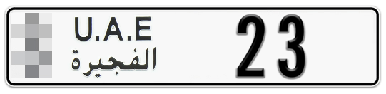  * 23 - Plate numbers for sale in Fujairah